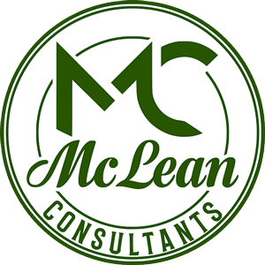 Green and white circular logo with "MC" at the top, "McLean" in script in the center, and "CONSULTANTS" in capital letters at the bottom.